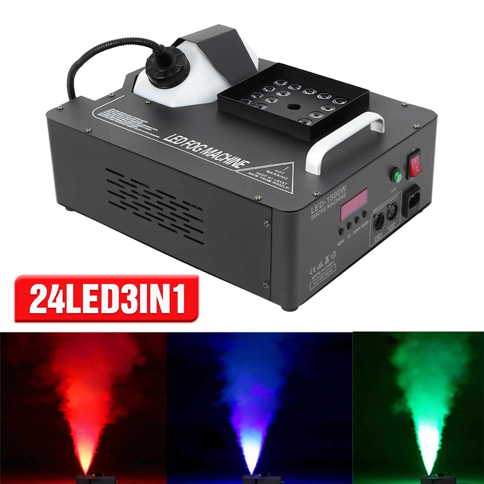 

Дымовой спрей 3 в 1, 1500 Вт, 24 RGB