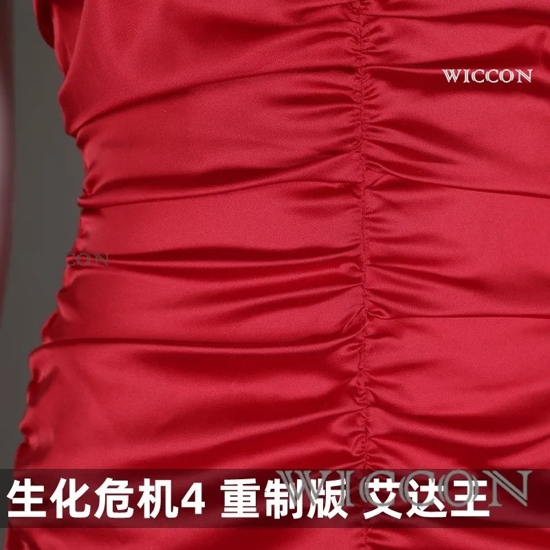 هالوين آدا وونغ تأثيري الباروكات النساء لعبة المقيم 4 لعب الأدوار فانتازيا وتتسابق فستان بتصميم حالم الكبار زي الملابس Fullset 2049