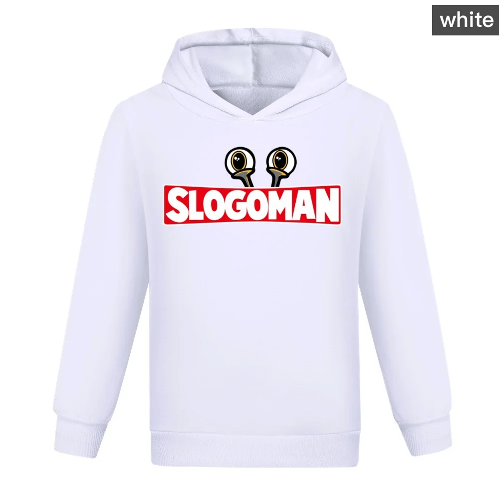 Funny SLOGOMAN Kids Hoodie Spring Autumn Toddler Girls Cartoon Clothes Baby Boys Long Sleeve Sweatshirt Children's Clothing503