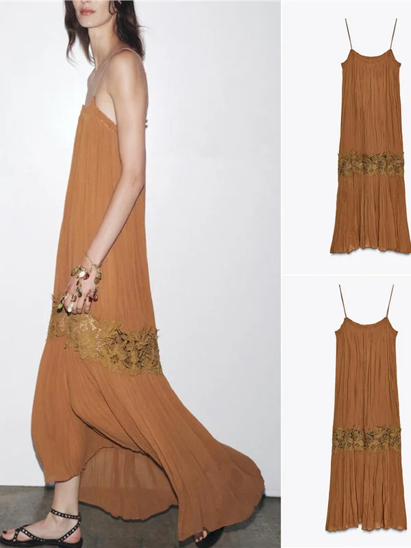 비대칭 밑단 스트레이트 컷 자수 뉴린 여름 시즌 원피스 유니버설 핏 린넨 소재