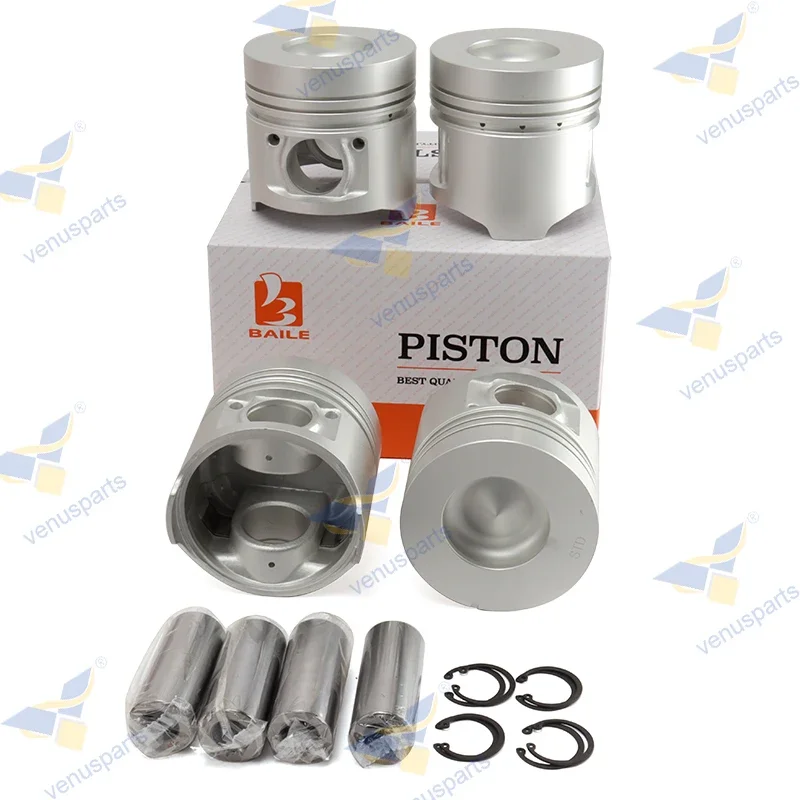 1Z Piston With Pin Lock + Clip 4-cylinder For Toyota Engine 13101-78300 13101-96300 96*2+2+4