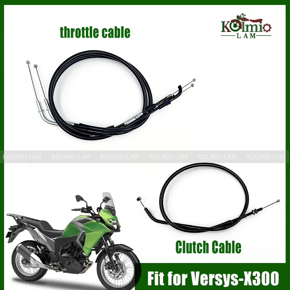 Ajuste para 2017 - 2023 Kawasaki Versys-X 300 KLE300 Cable de embrague de motocicleta Cable de acelerador cables de línea Versys-X300 KLE 300 2021 2022