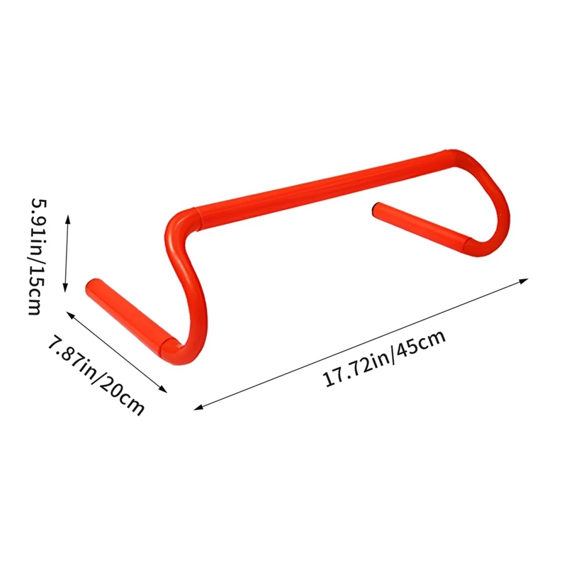 Agility Training Speed Hurdles, Traseira De Prática De Futebol, Treino De Futebol, Barra De Barramento, Laranja, 15cm