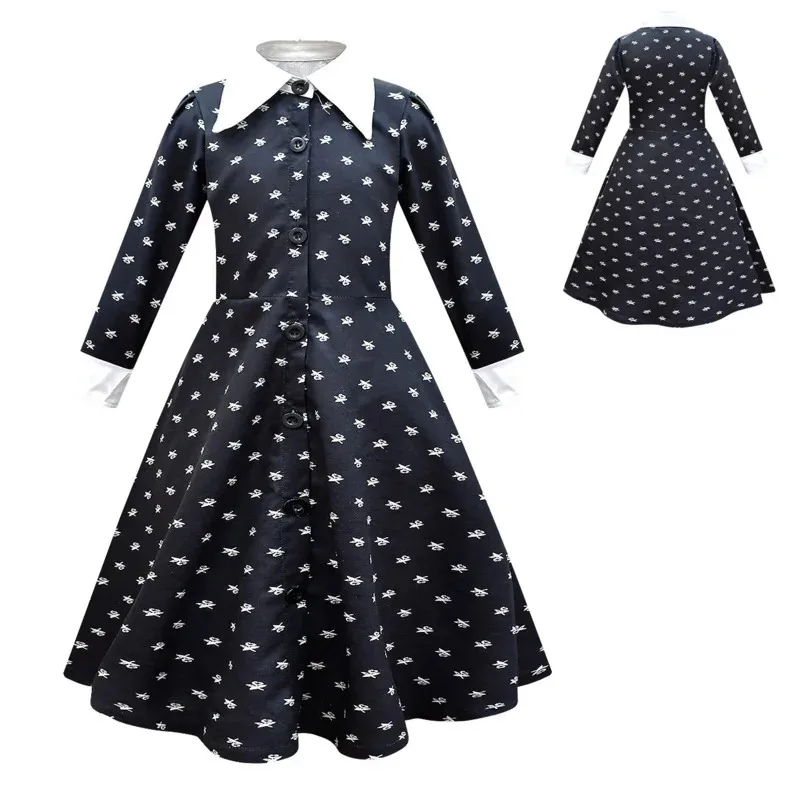 Gothic Cosplay For Girl Costume Vestidos For Kids Girls Mesh Party Dresses Carnival Costumes 5-14 Years Old