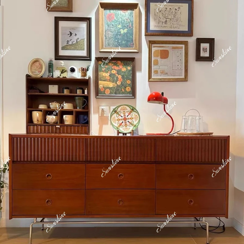 

Nordic bedroom bedside cabinet modern minimalist home living room vintage chest of drawers