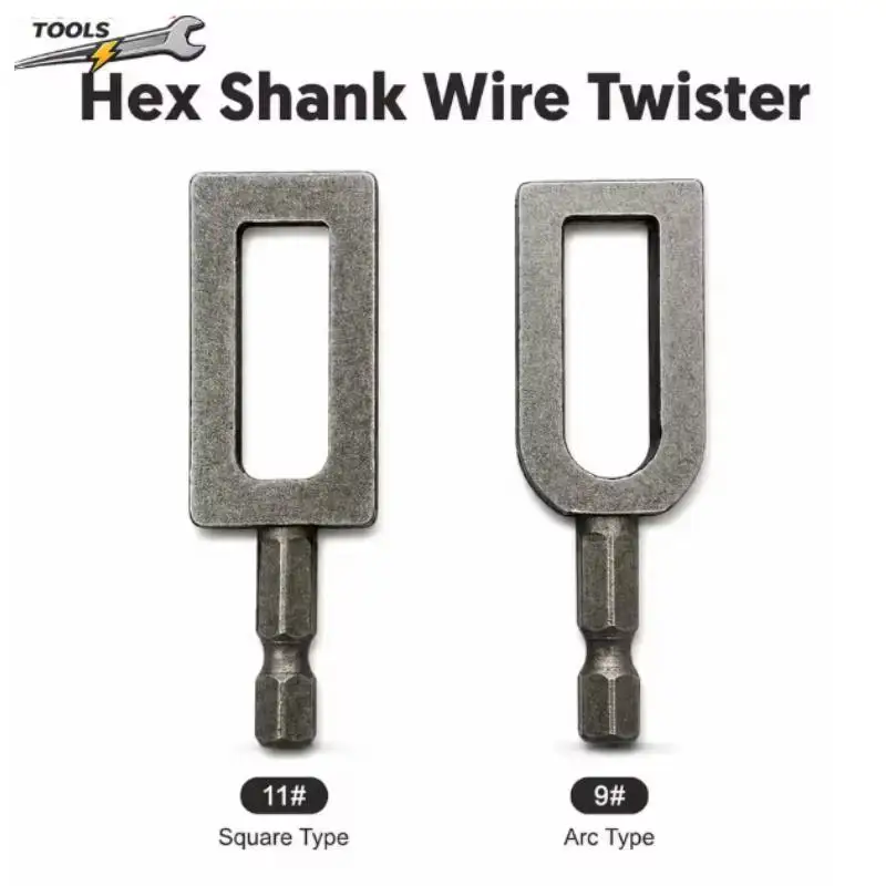 1/2Pc Wire Twisting Tool for Drill, Heavy Duty Iron Wire Twister and Knotter with 1/4