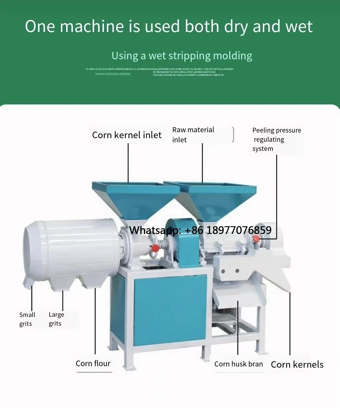 Commercial Maize Grits Making & Corn Degerminator Milling Machine Motor-Driven 300kg/h Capacity 380V Voltage