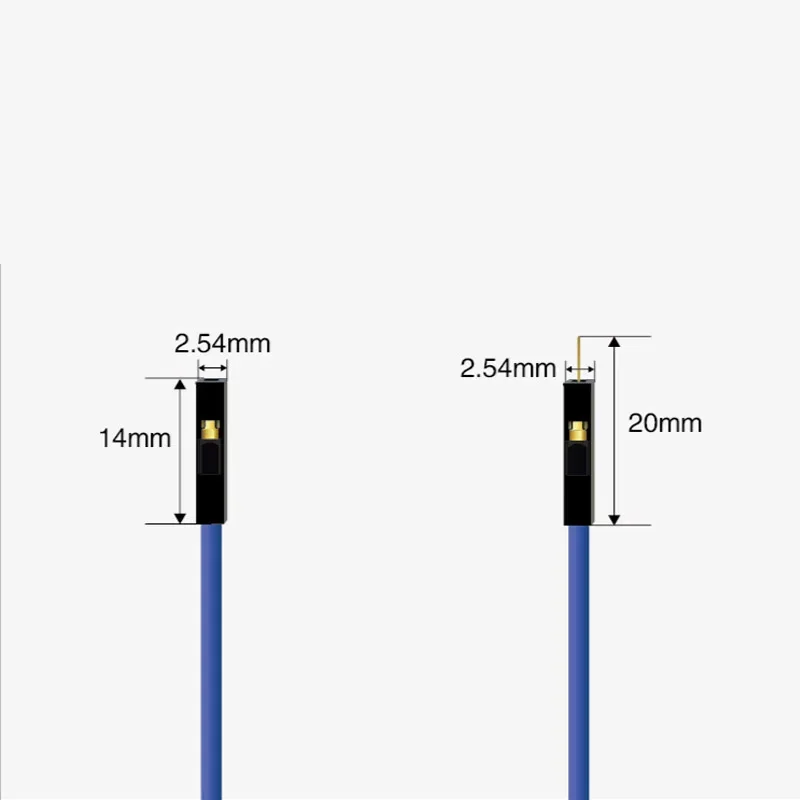 Dupont Line 26AWG Male To Male / Male To Female / Female To Female 2.54 1PIN Soft Silica Gel Cable 220V 1.2A 10CM 20CM 30CM 40CM