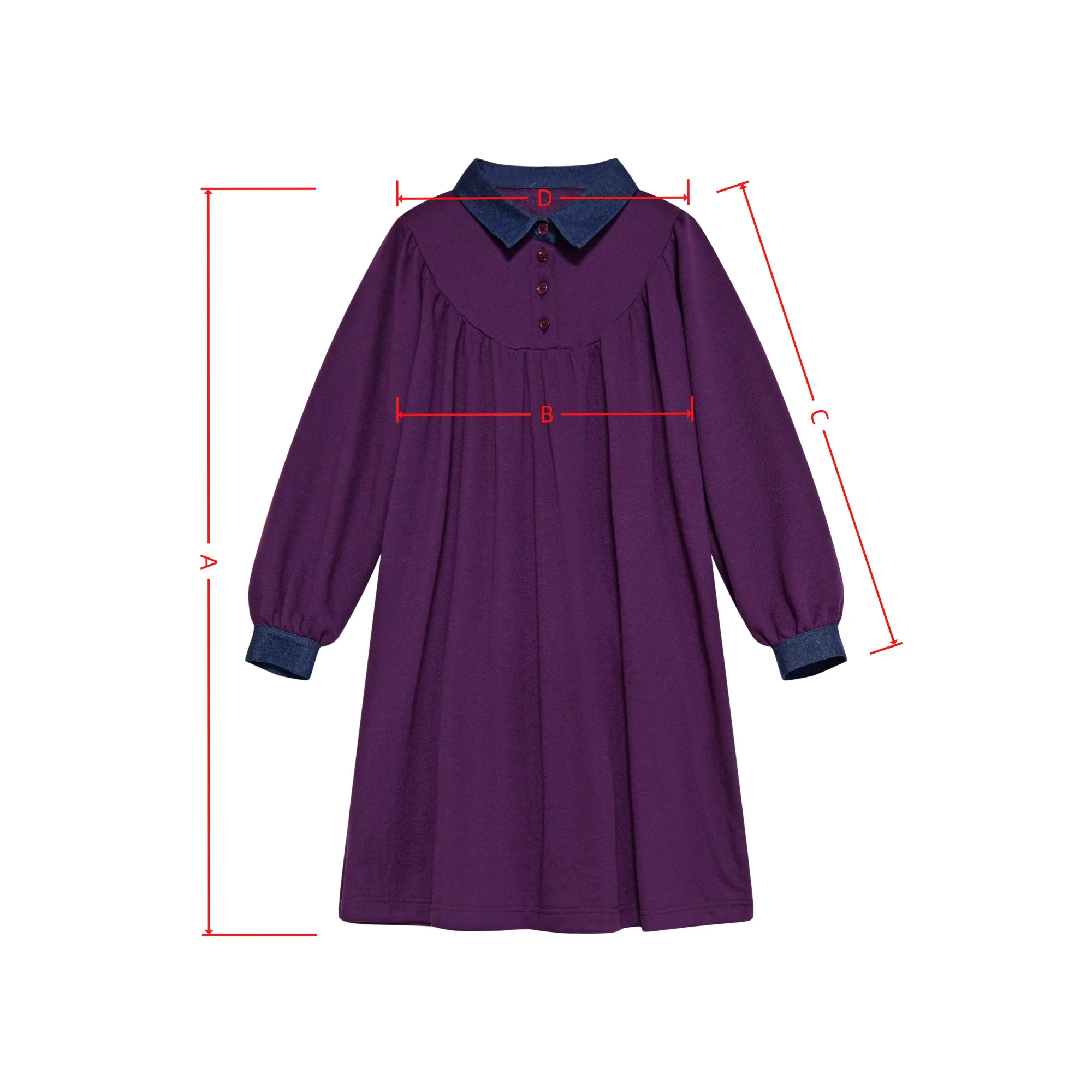 2026 Mali's AW Familien-Partnerlook Jungen Sweatshirt Jeanskragen-Kleid Baby Bedrucktes Set Modische Kinderkleidung Kinder-Oberteil – Detail 2