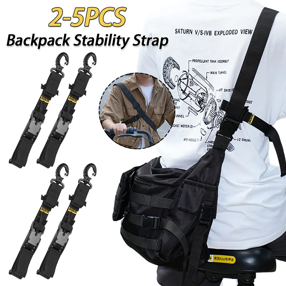 

2-5PCS Detachable Fixed Shoulder Bag Anti Slip Strap Three Point Auxiliary Backpack Stability Strap for Sling Packs Messengers