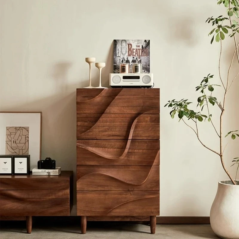 

Простой напольный шкаф из цельного дерева в скандинавском стиле, полуамериканский напольный шкаф для гостиной, креативное хранилище, шкаф для телевизора