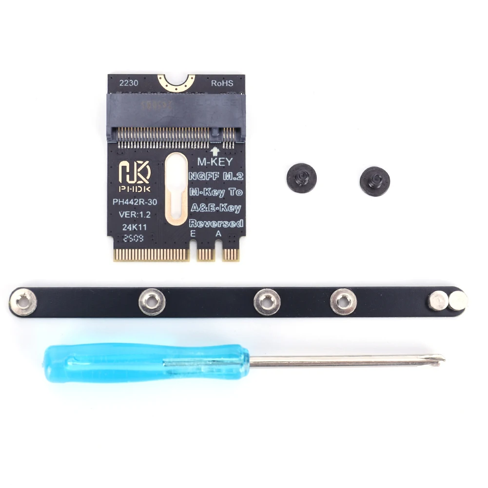 

M.2 A+E To NVME SSD Adapter A/E Key To M Key PCIE 4.0 Riser Card W/ Bracket M2 WIFI Interface for 2230 2242 2260 2280 NVME SSD