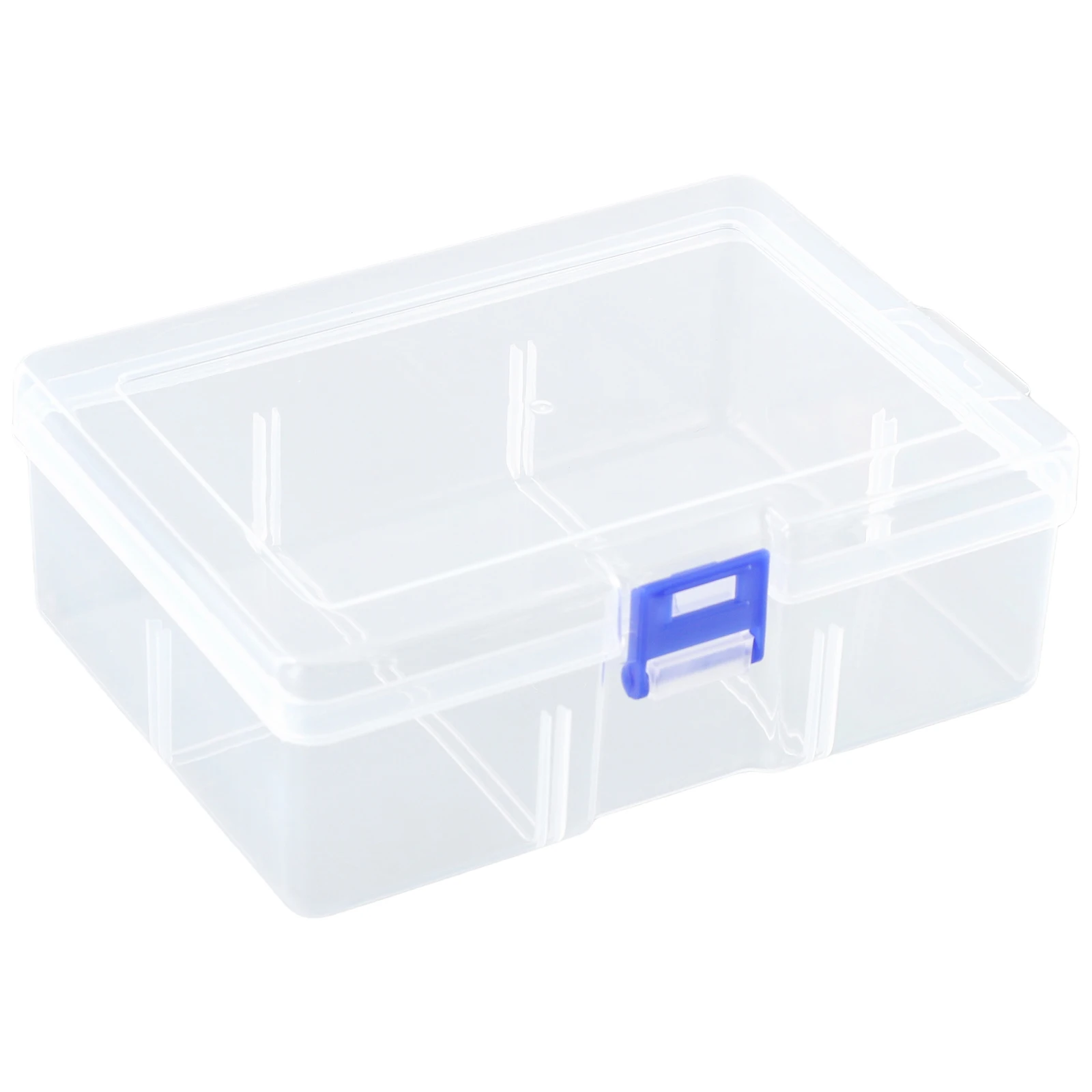 Caja de almacenamiento de cosméticos de plástico transparente espaciosa y bloqueable, mantiene sus joyas, maquillaje y accesorios ordenadamente organizados