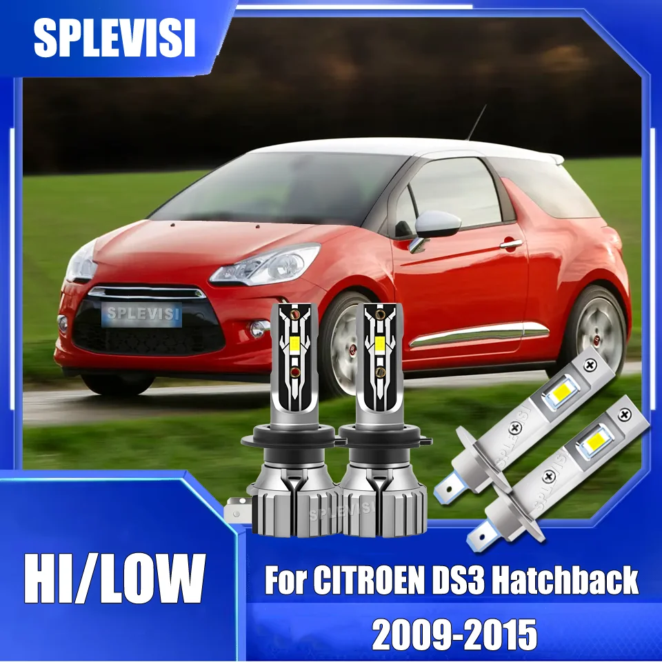 

High-Intensity H1 H7 LED Headlights High Low Beam Upgrade Set For CITROEN DS3 Hatchback 2009 2010 2011 2012 2013 2014 2015
