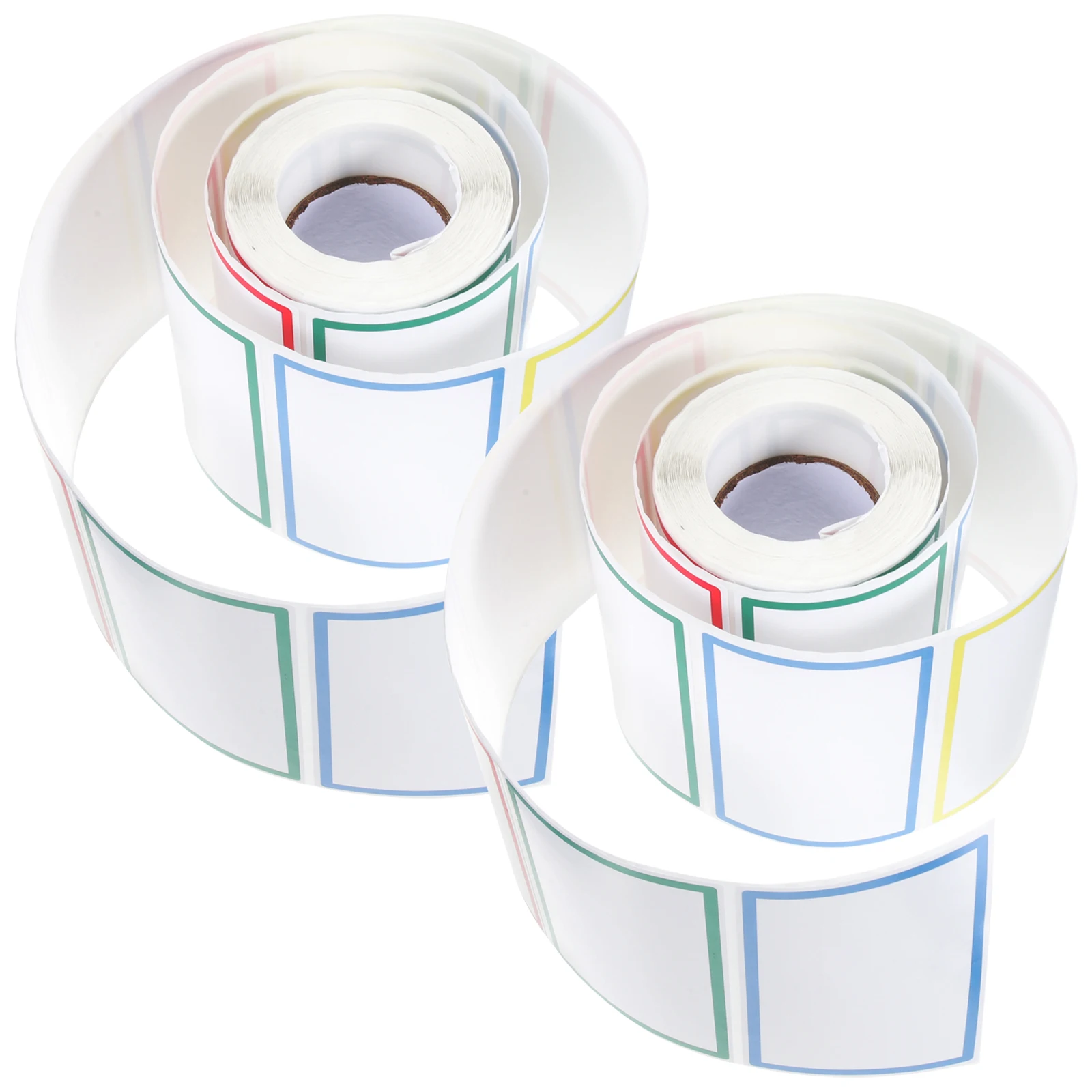 

Name Sticker 2 Rolls Tag Reel for Gifts Classroom Coated Paper Kids Dry Erase Blank Students Sign