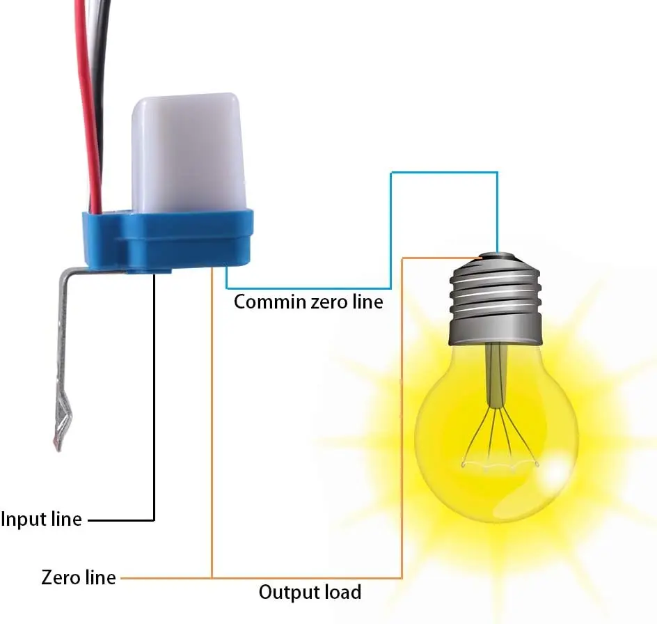 AC 24V 110V 220V Auto On Off Photocell Street Light Sensor Switch Auto Street Light Switch Night On Day Off Sensor Switches