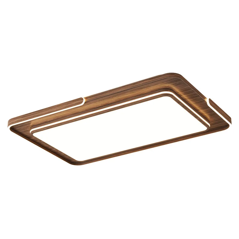 

Medieval style living room ceiling lamp combination simple walnut color