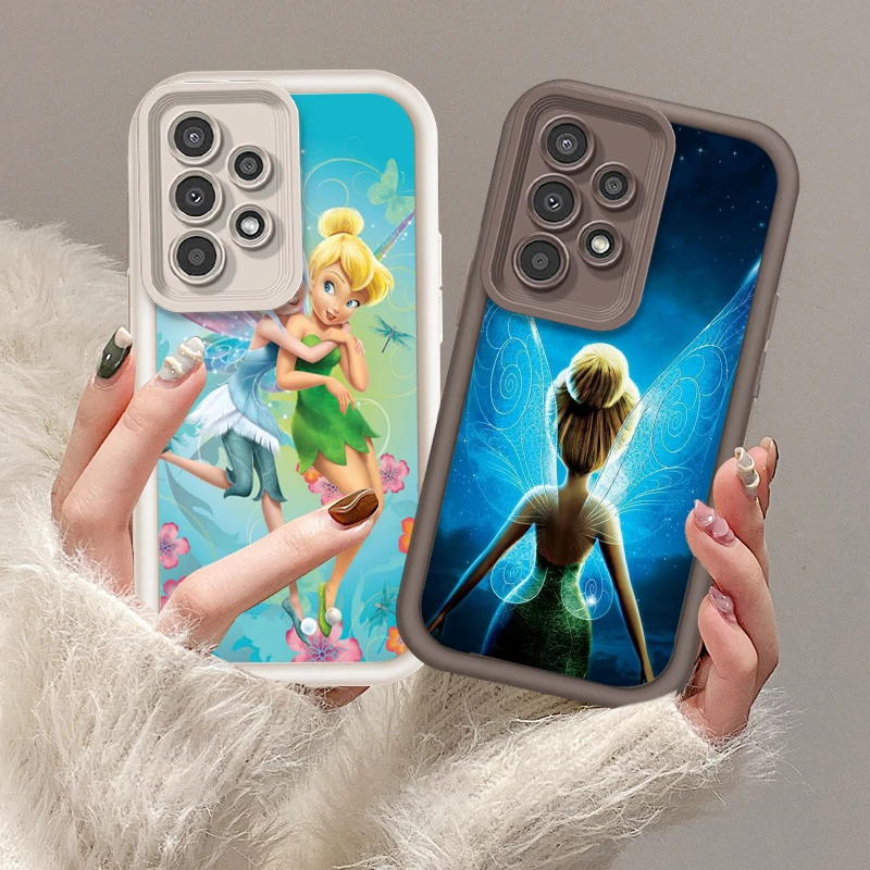 Disney Cartoon Tinker Bell For Samsung A73 A71 A54 A53 A52 A51 A33 A32 A21S A14 A13 A12 A03 A04 A05 5G Eye Ladder Back