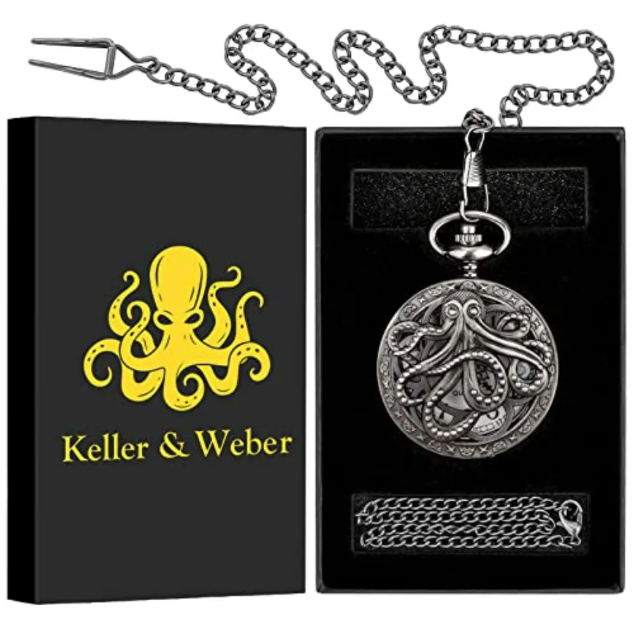 Vintage Quartz Fob Pocket Watches for Men Women, Anniversary Presents, Birthday Christmas Gifts, Necklace Clock Gifts for Male