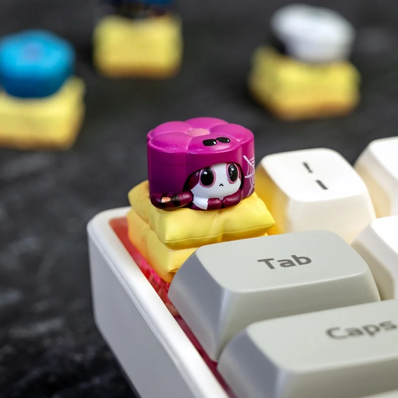 Teclas de resina personalizadas impresas en 3d para teclado mecánico, teclas de resina para pastel de gato encantador, periférico de Anime, 1 unidad