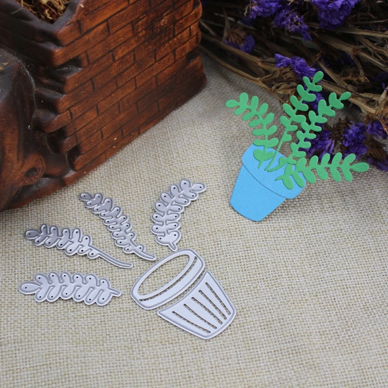 화분 커팅 다이 스텐실 스크랩북 앨범 종이 카드 엠보싱 DIY 공예