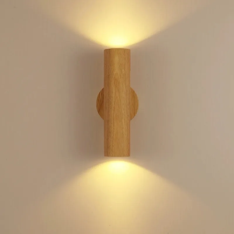 LED Wand leuchte Massivholz Holz Schlafzimmer Nachttisch Licht Wohnkultur nordische Wohnzimmer Leuchten Gu10 Glühbirne 110V 220V