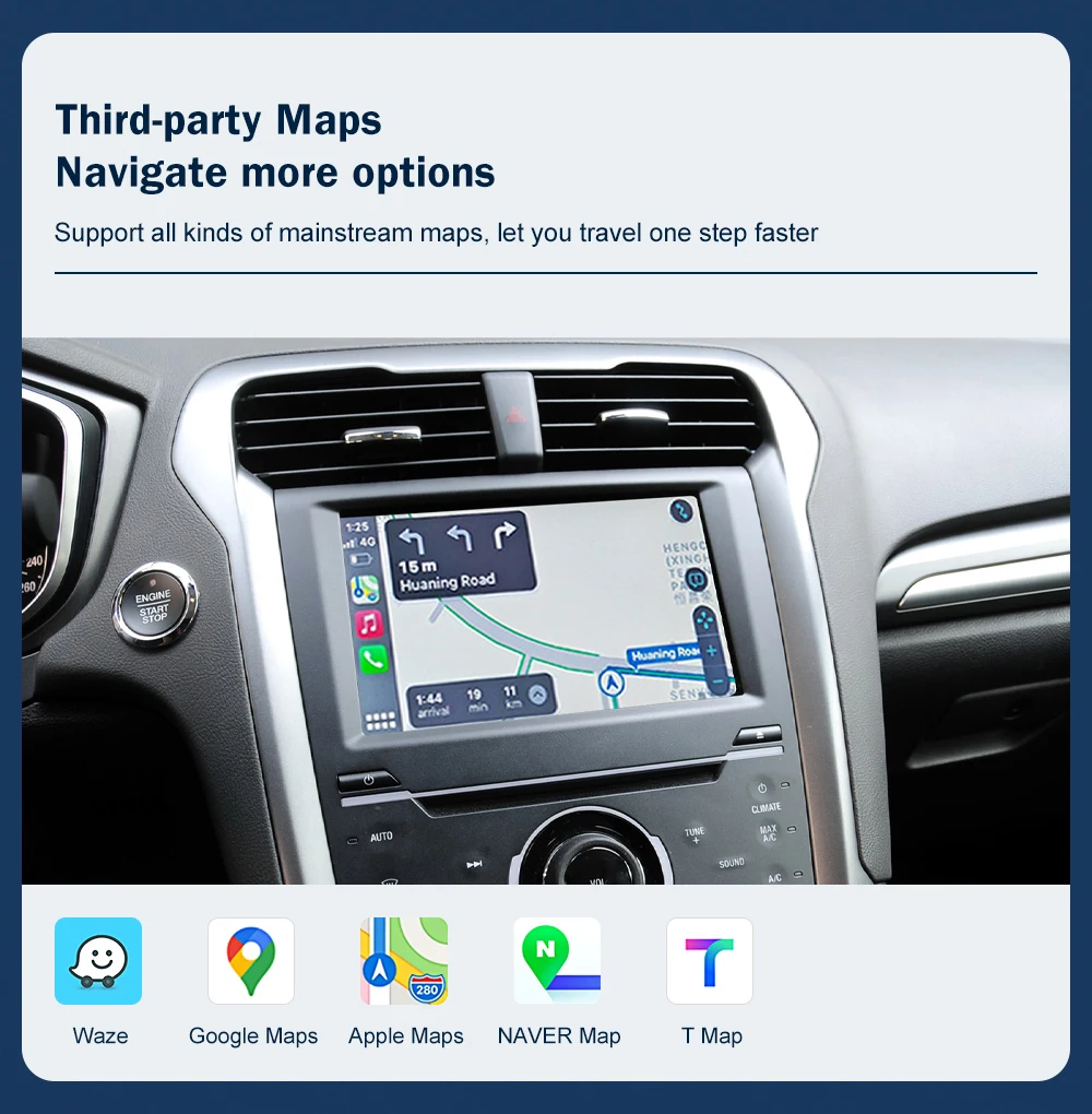 Road Top Decoder Box Kabelloses CarPlay für Ford Explorer Fusion Mondeo Sync2 Mit Android Auto Airplay Car Play Video-Schnittstelle – Detail 10