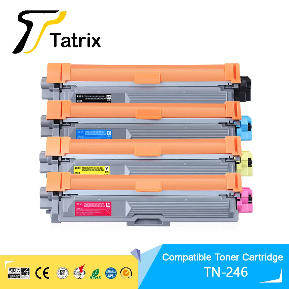

Совместимый лазерный тонер-картридж Tatrix Premium TN246BK TN246C TN246M TN246Y для Brother HL-3140CW/3150CDW/3170C MFC-9130