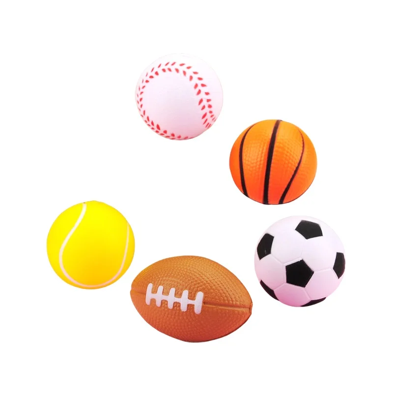 Mini Soft Football Basketball Baseball Tennis Rugby Toys Foam Rubber Squeeze Balls Anti Stress Toy Balls Soccer Hand Exercise