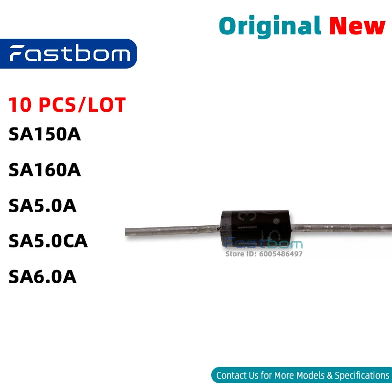 SA5.0CA SA6.0A SA5.0A SA150A SA160A DO-204AC TRANSIENT VOLTAGE SUPPRESSOR DIODE New Original