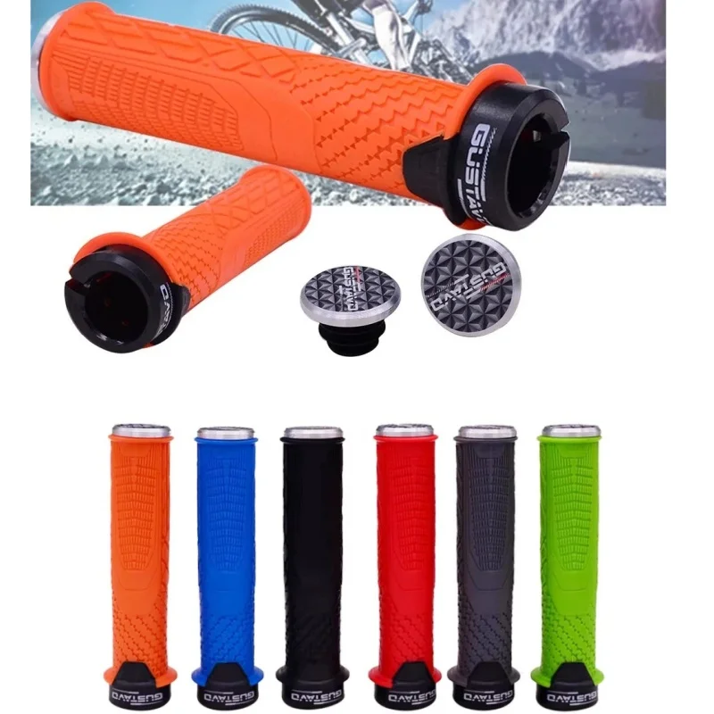 GUSTAVO Mountainbike-Griffe Stoßfeste Fahrradlenker-Abdeckung Rutschfeste Ergonomische Gummi-Fahrradgriffe