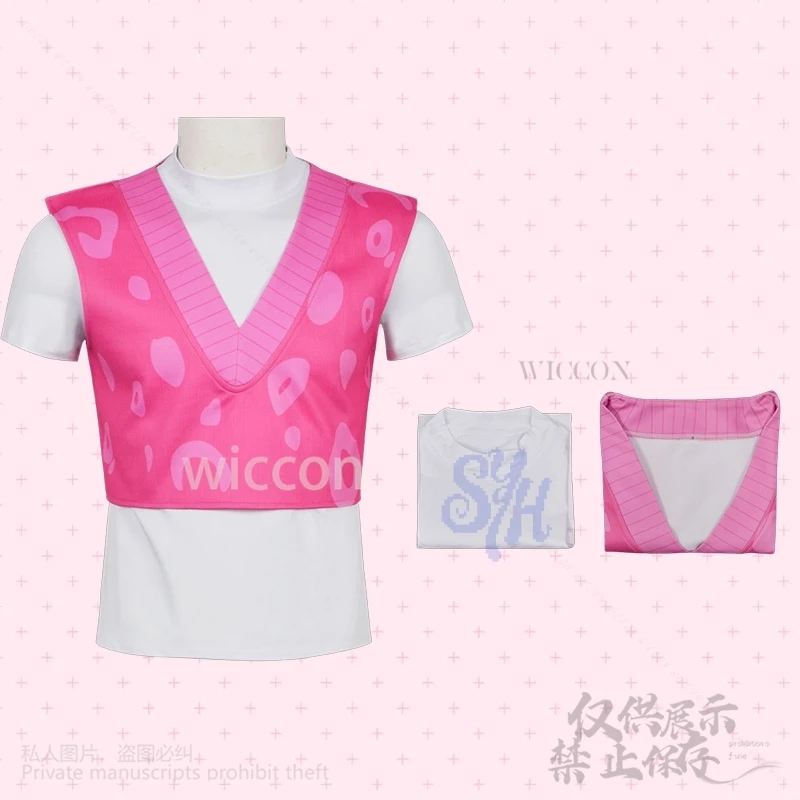 غامض ساجا بنين تأثيري فيلم Kpop شيطان أنيمي الصودا البوب زي الوردي Kawaii المعبود العميق الخامس مثير أكمام سترة متماسكة كوسبروف