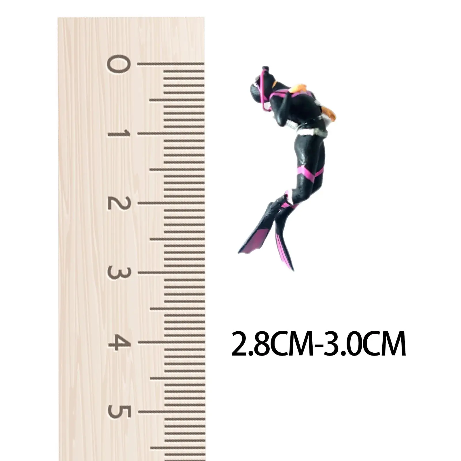 1/64 Modello di immersione Figura Collezione di tavoli con sabbia Realistica per oggetti di scena fotografici, statuetta da immersione per la decorazione del tavolo con sabbia Micro