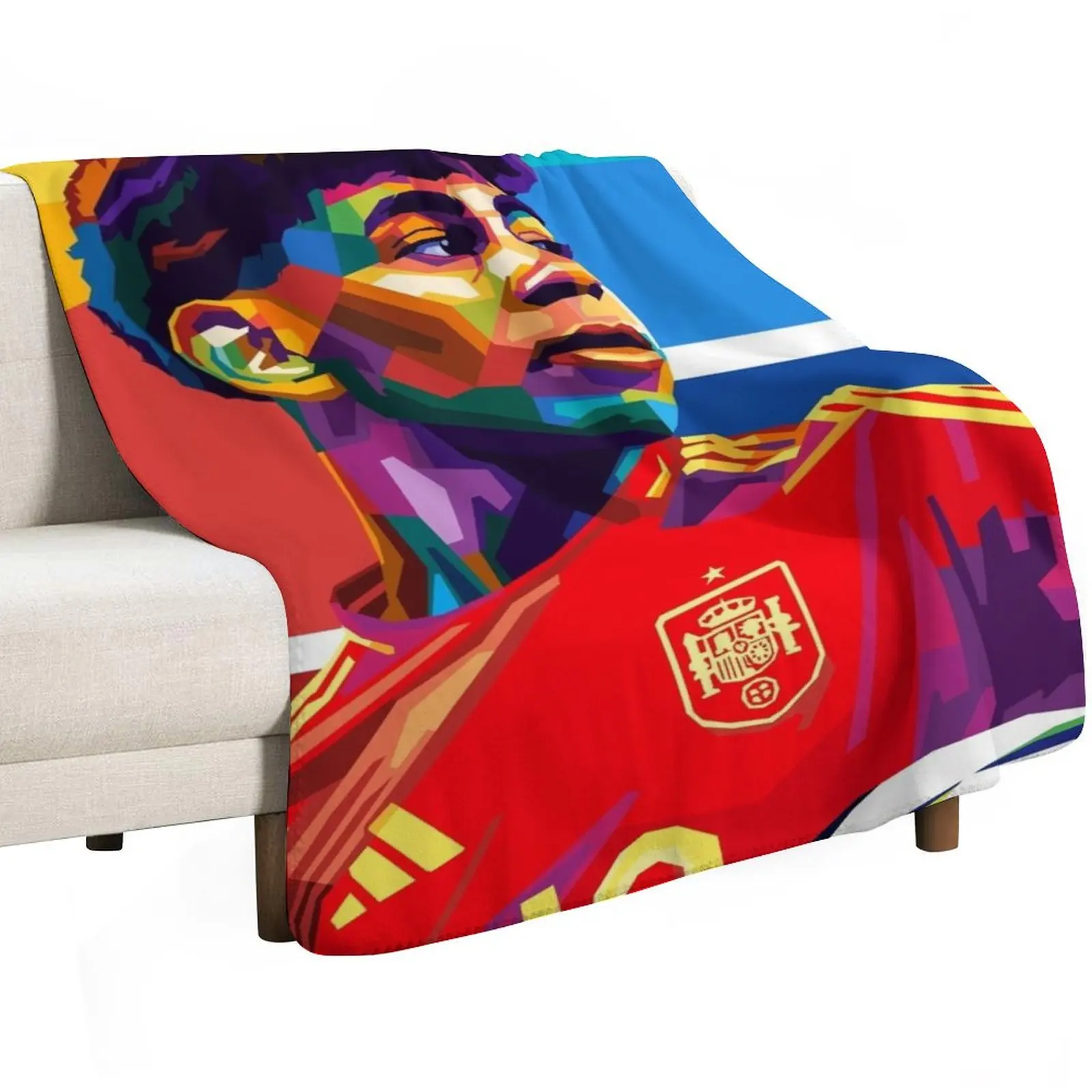 Lamine Yamal Football Wpap Art Throw Blanket Thermal Summer Beddings Flannels Stuffeds Flannel Fabric Hair Blankets