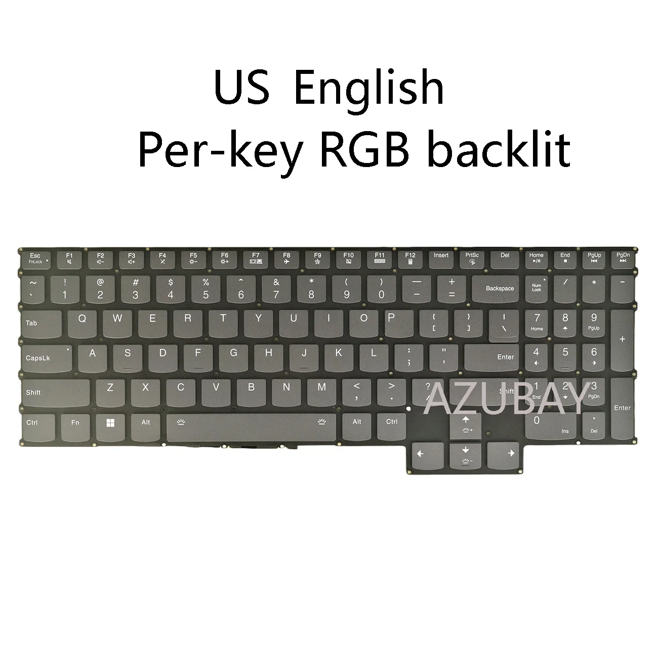 US English Laptop Keyboard For Lenovo Legion S7-16ARHA7 S7-16IAH7 82UG 82TF,Per-key RGB Backlit Gray