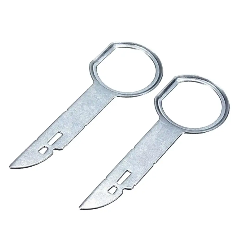 Car CD Radio Stereo Release Removal Tools Silver Hardware for Volkswagen Bora Passat Jetta Santana Models