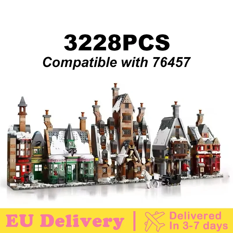 3228 pièces Blocs de construction de village Street View, modèle de château, briques à assembler, jouet pour enfants, cadeau d'anniversaire, compatible 76457