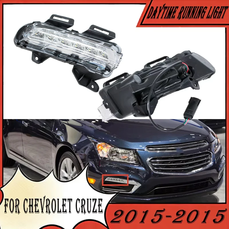 

Car Front Bumper DRL LED Daytime Running Light Driving Lamp Fog Lamp Car Accessories For Chevrolet Cruze 2015 42340860 42340861