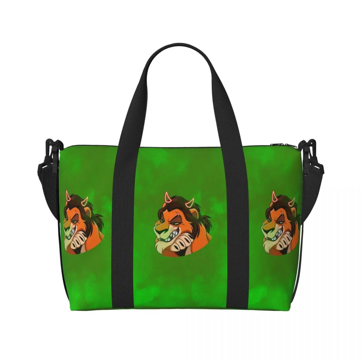 

Custom The Lion K-Kings Beach Tote Bag for Women Funny Anime Big Compartment Gym Beach Travel Bags