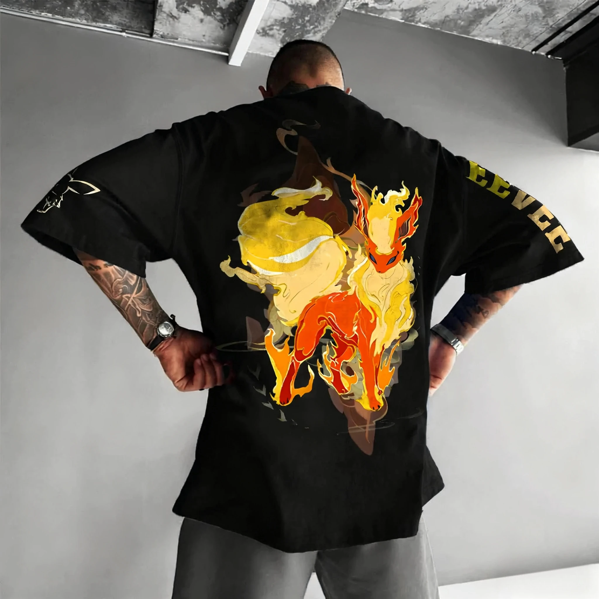 

Большая футболка Pokémon Y2K, лето 2029, новый стиль, японский Harajuku с принтом аниме, повседневный свободный топ с короткими рукавами для родителей и детей