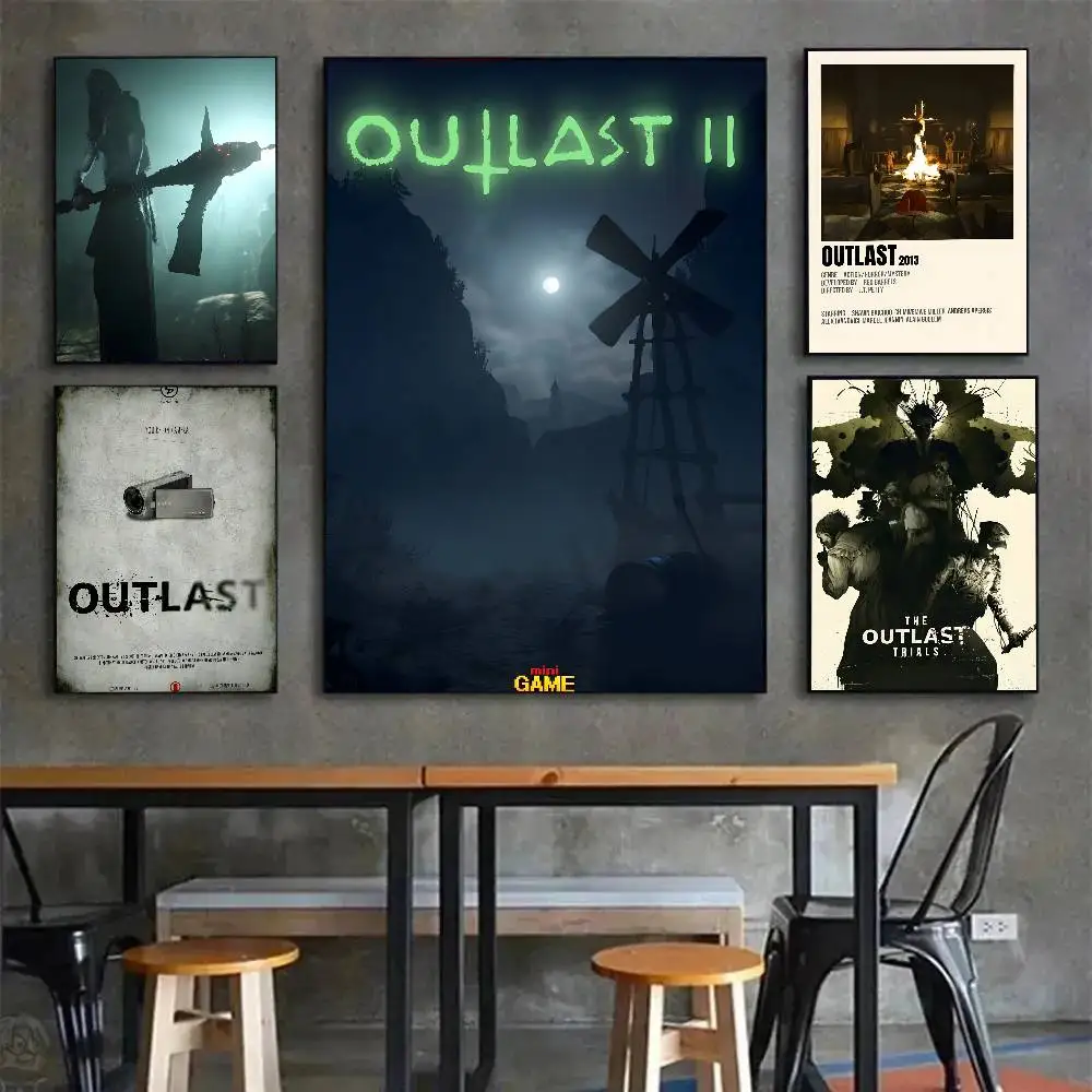 الكلاسيكية لعبة الرعب O-Outlast شعبية المشارك قماش اللوحة المشارك مع يطبع غرفة نوم المنزل غرفة المعيشة الديكور هدية