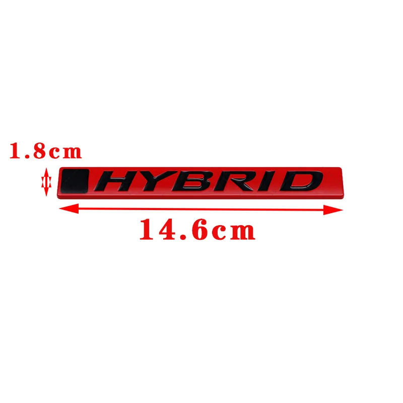 3D HYBRID Logo Car Sticker Front Grille Emblem Rear Trunk Badge For Honda Accord Jazz CRV Civic City Odyssey HRV Crosstour Pilot