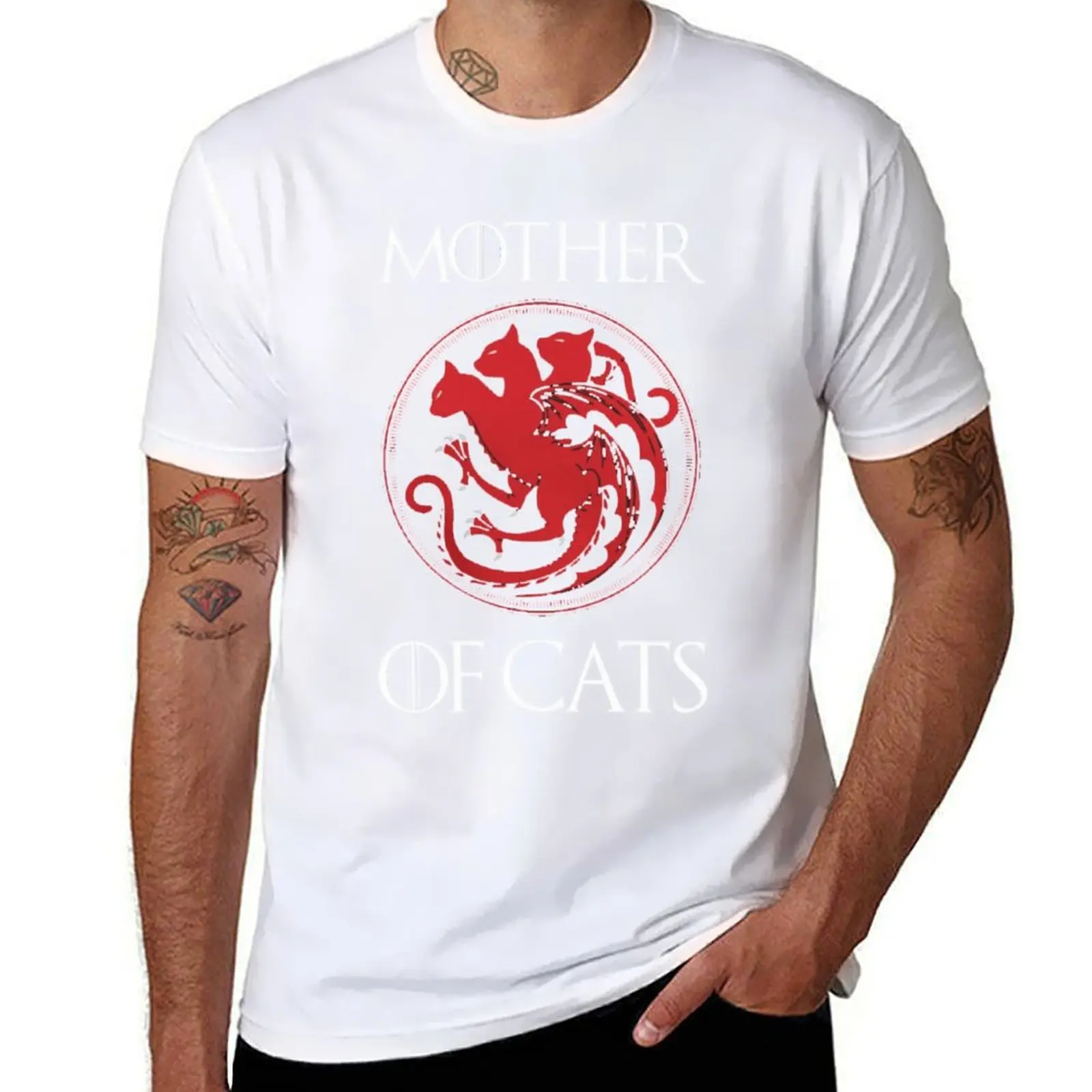 

Mother of Cats Fitted Scoop T-Shirt black cotton t-shirt plain for man package man t shirt summer T-Shirt