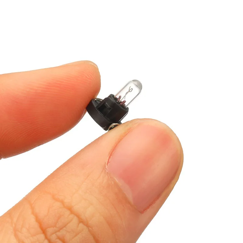 10 قطعة T3 T4 قاعدة بلاستيكية سيارة متر مؤشر ضوء لمبة 12V1.2W تكييف الهواء ضوء لمبة