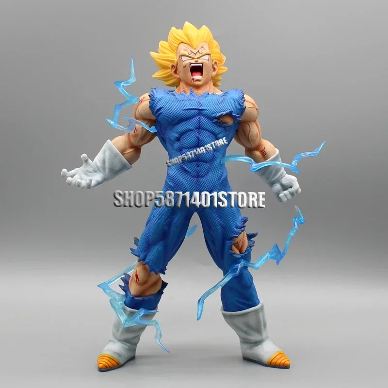 Anime vegeta dragon ball z figuras majin vegeta figuras de ação 25cm pvc coleção modelo estátua brinquedos decoração desktop presentes