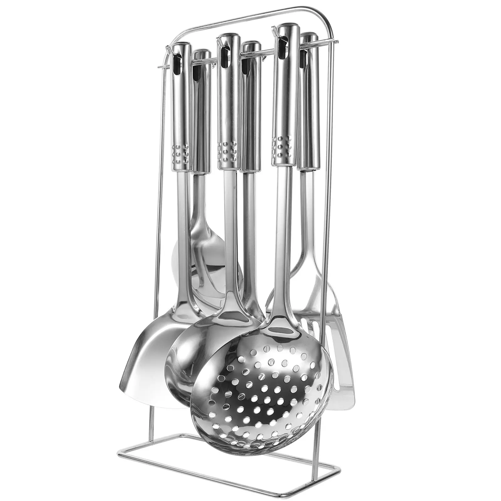 

Набор кухонных принадлежностей из нержавеющей стали, антипригарные кухонные инструменты, термостойкие, легко моются, безопасны для ежедневного использования при приготовлении пищи.