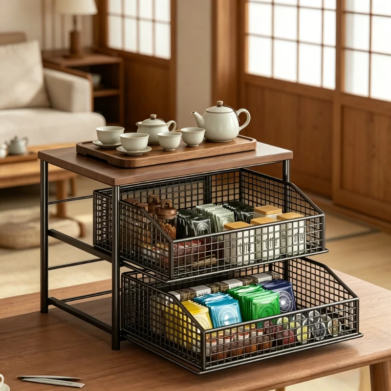 

Современная кухонная полка-органайзер для микроволновки: компактная подставка для бытовой техники, стильное решение для хранения на столешнице