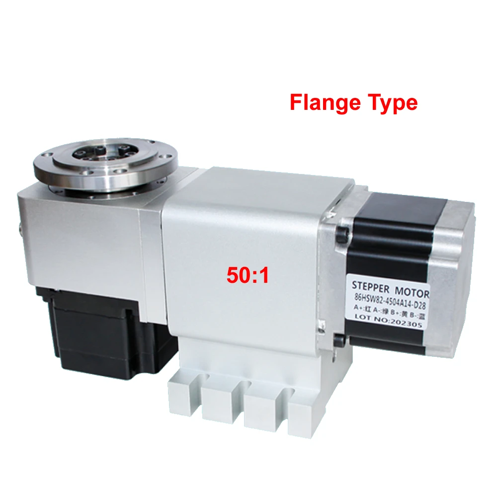 Harmonic Drive Reducer CNC 4th 5th A C Axis Rotary Axis Speed Reducing Ratio 50:1 NEMA34 86 Stepper Motor for Milling Machine