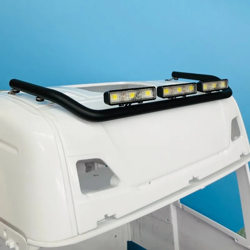 Metal LED Cab Car Shell High-top Spotlight for 1/14 Tamiya RC Dump Truck SCANIA 770S Toys Car Upgrade Parts