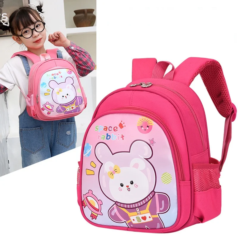 Crianças dos desenhos animados coelho urso pequenas mochilas 2022 nova primária menina menino bonito animal respirável mochilas no jardim de infância quente